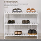3-Tier Wooden Shoe Rack – White